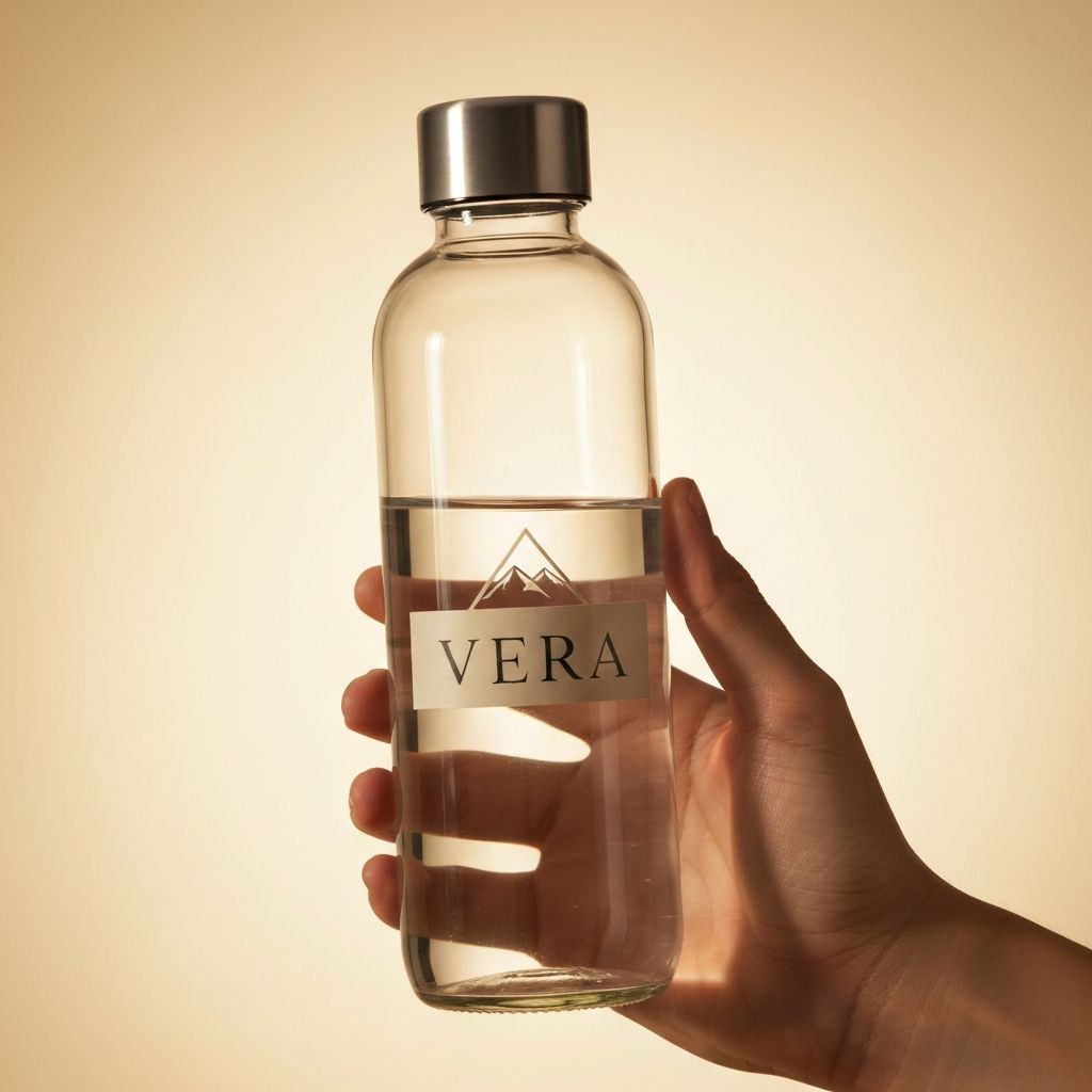 Vera glass water bottle